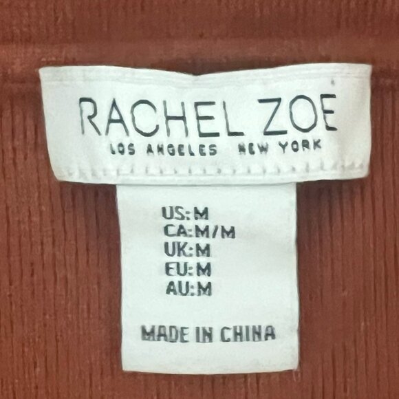 Stylish Cropped Button-Up Sweater \ Cardigan Burnt Orange | Rust M - Picture 10 of 10